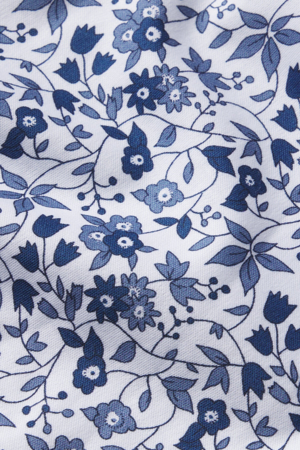 Pima Crew Long-Long Set in Sea Depth Garden Floral
