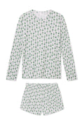 Pima Crew Long-Short Set in Field Green Sprig
