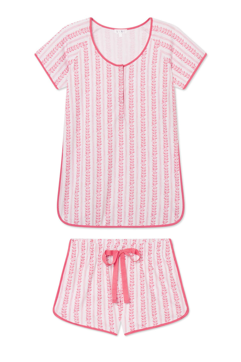 Pima Maternity Shorts Set in Winterberry Jasmine Vine