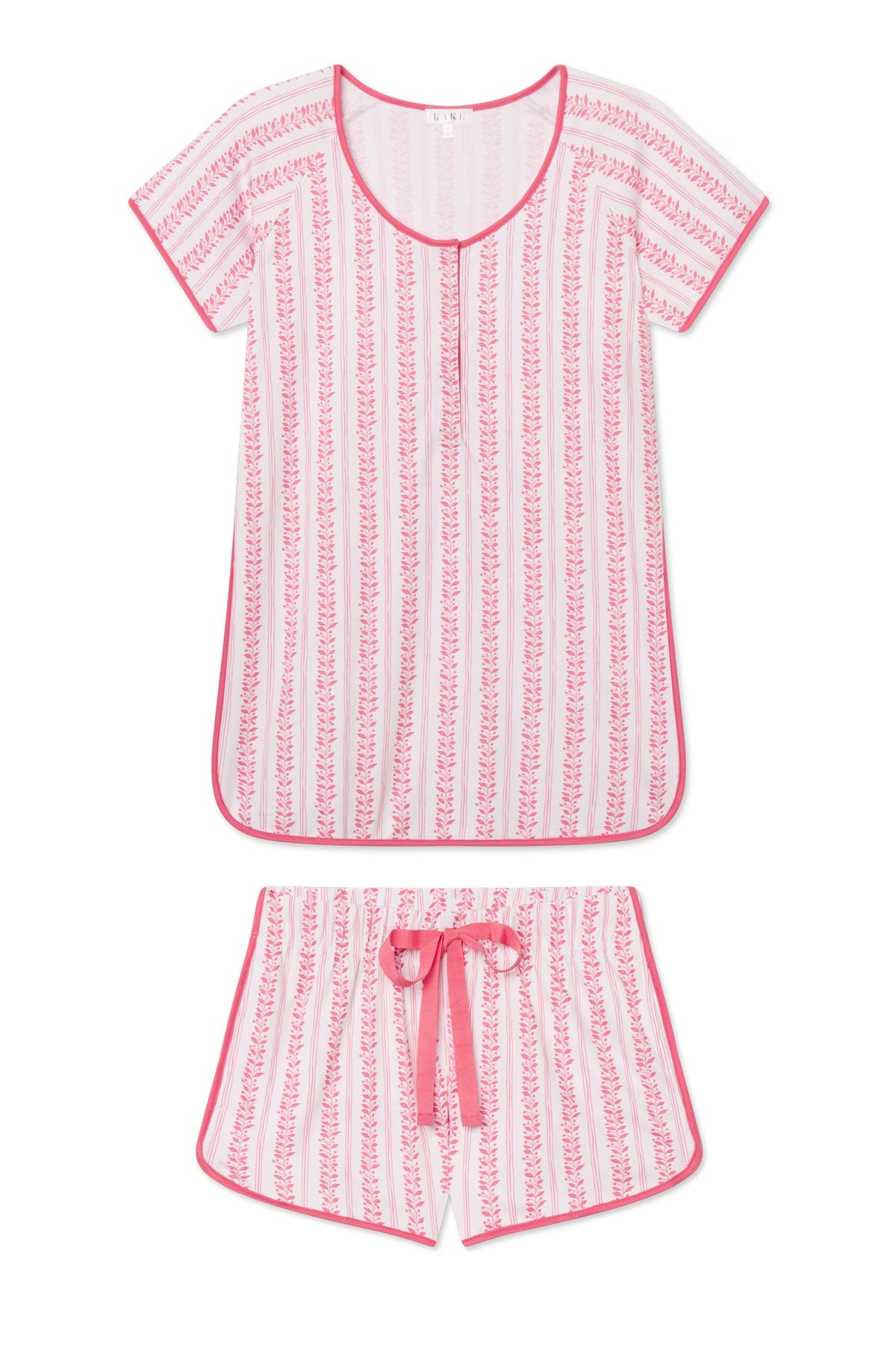 Pima Maternity Shorts Set in Winterberry Jasmine Vine