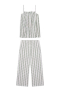 Pima Ruffle Pants Set in Eden Jasmine Vine