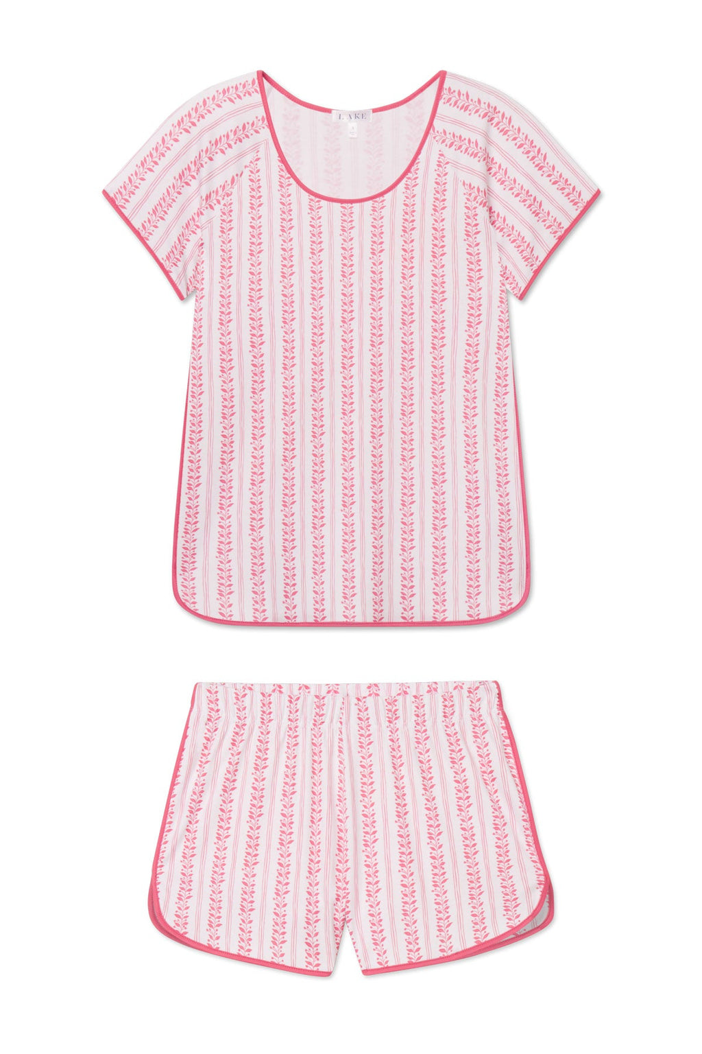 Pima Shorts Set in Winterberry Jasmine Vine