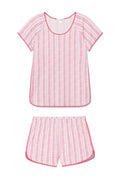 Pima Shorts Set in Winterberry Jasmine Vine
