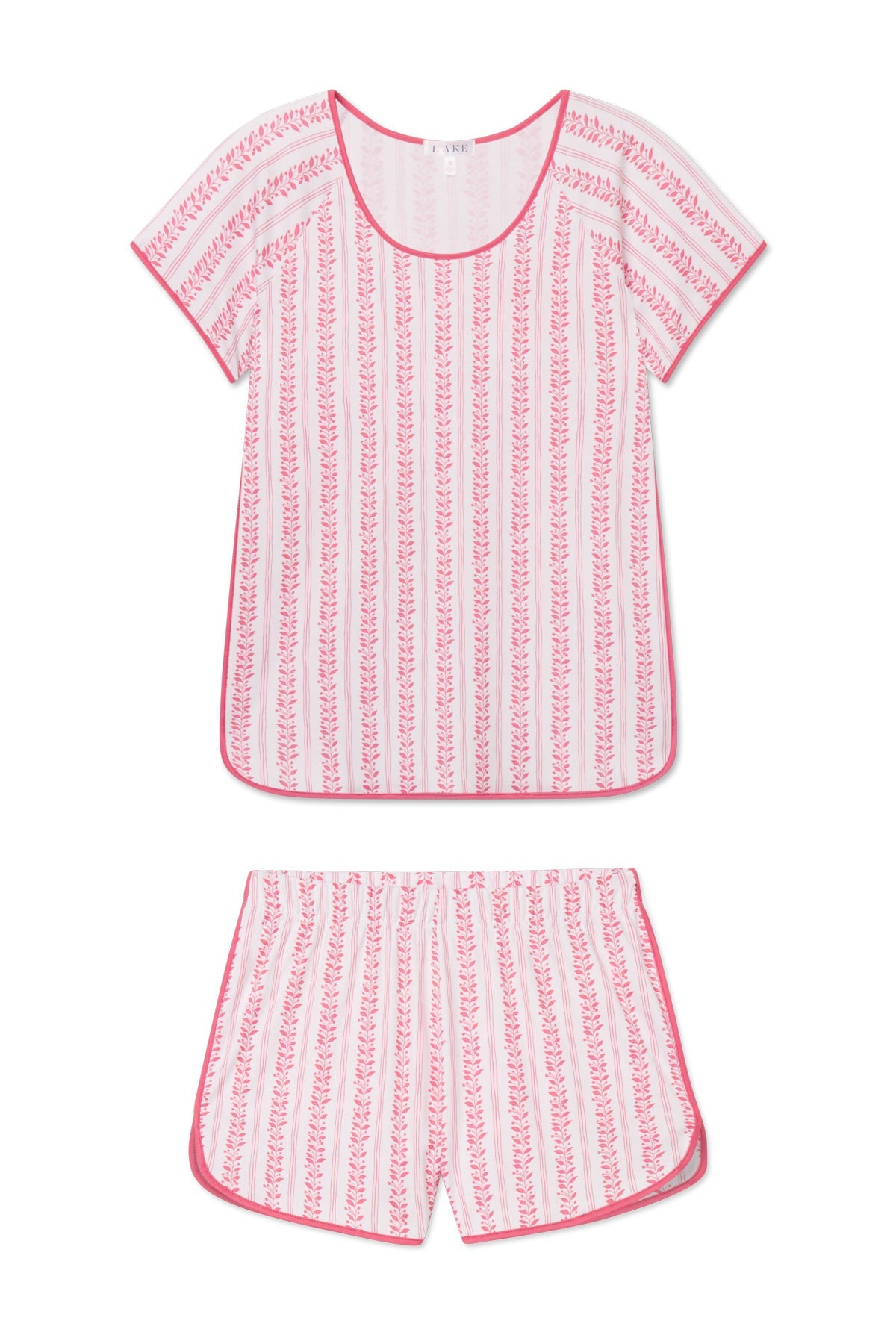 Pima Shorts Set in Winterberry Jasmine Vine