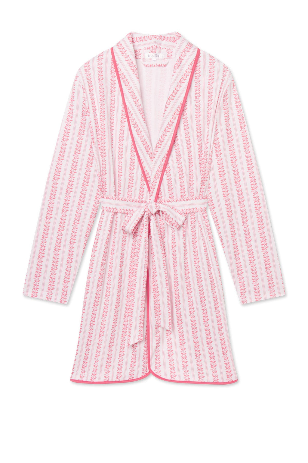 Pima Short Robe in Winterberry Jasmine Vine