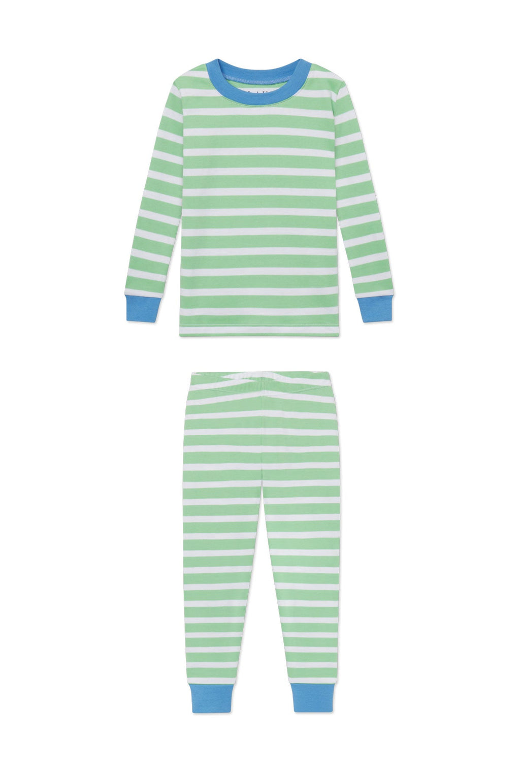 Kids Long-Long Set in Field Green Hull Stripe