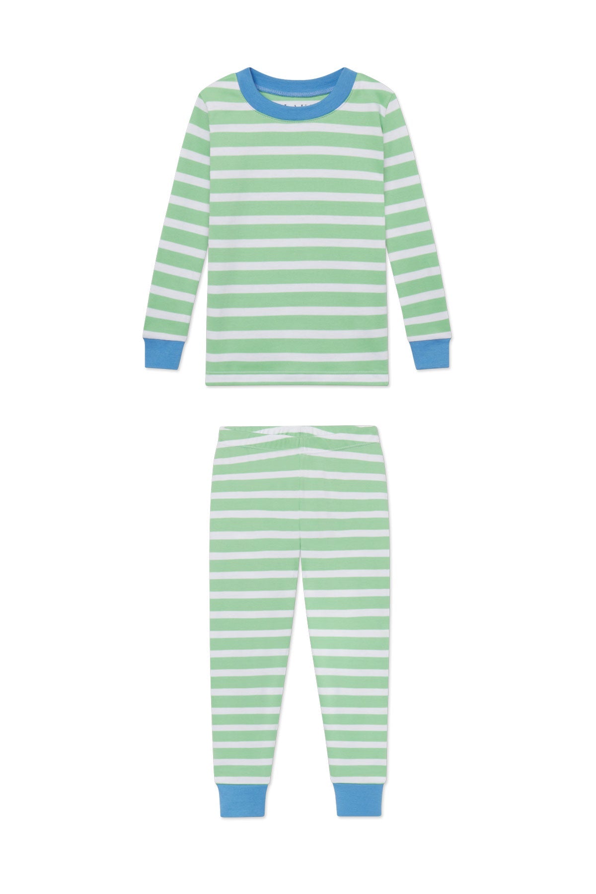 Kids Long-Long Set in Field Green Hull Stripe