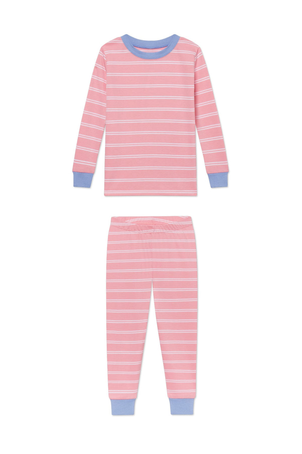 Kids Long-Long Set in Rosewater Tidal Stripe