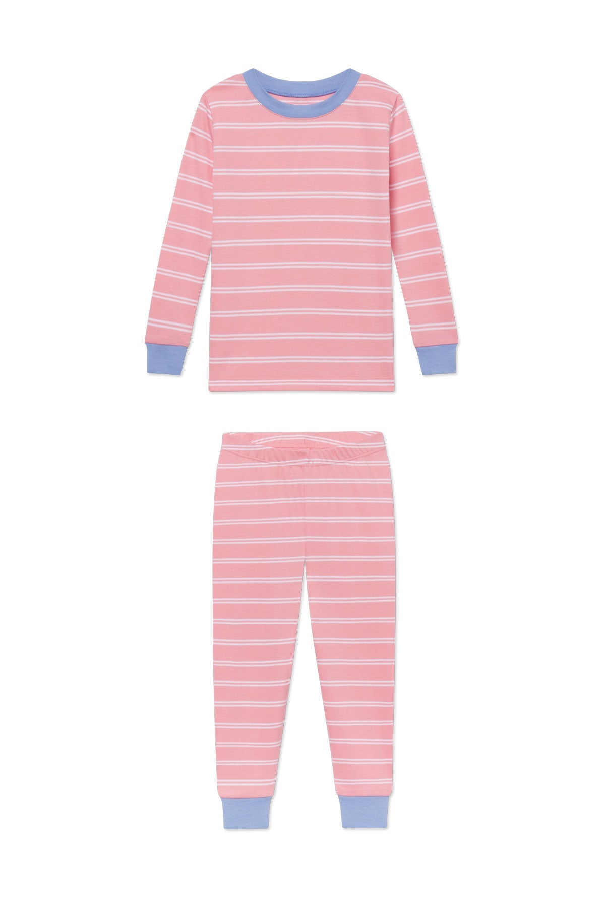 Kids Long-Long Set in Rosewater Tidal Stripe