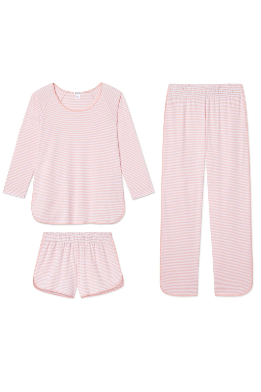 Pima Long Sleeve Bundle in English Rose Stripe
