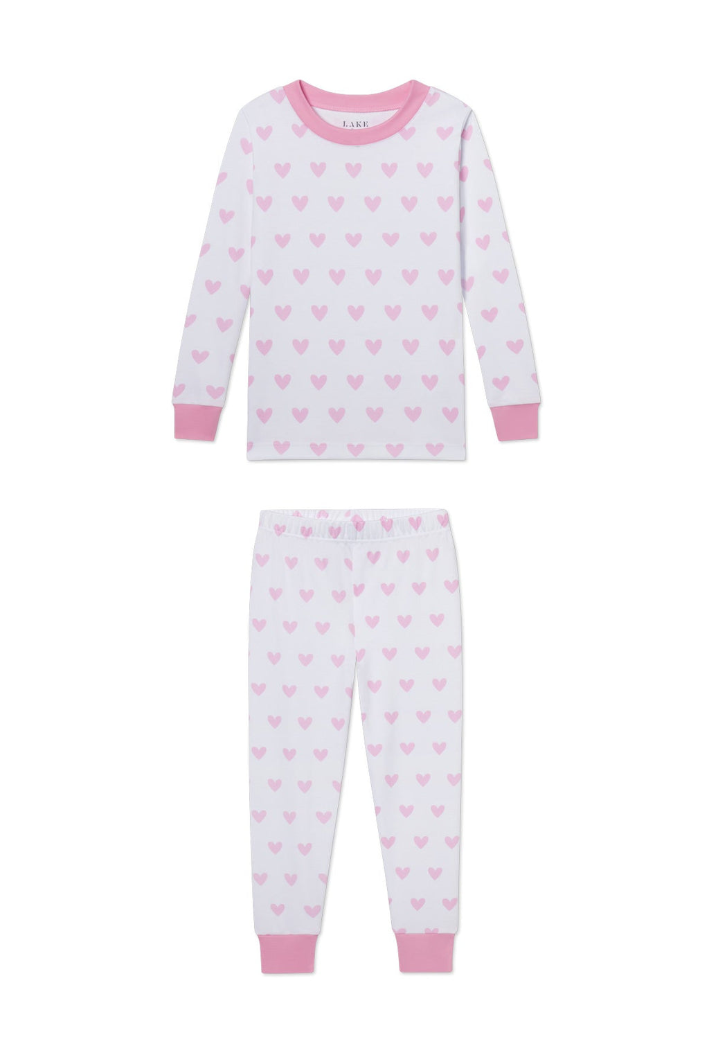 Kids Long-Long Set in Darling Pink Heart