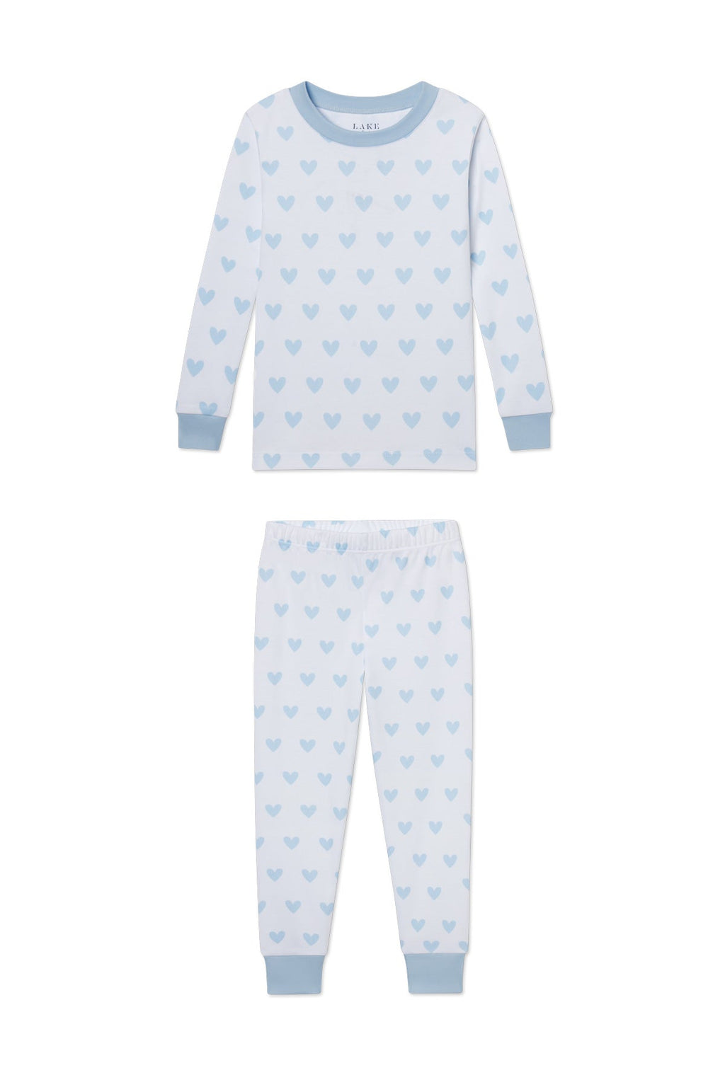 Kids Long-Long Set in French Blue Heart
