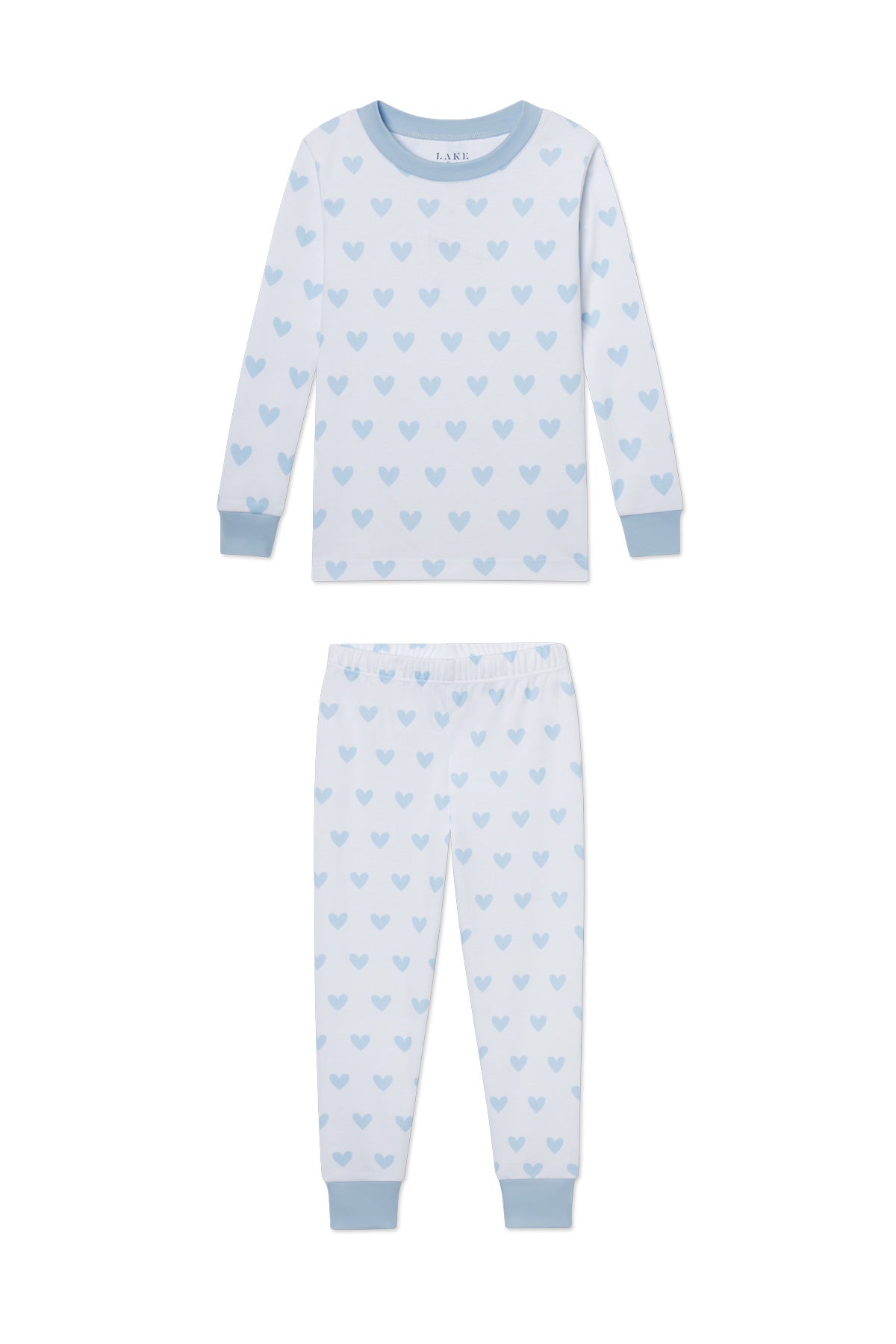 Kids Long-Long Set in French Blue Heart