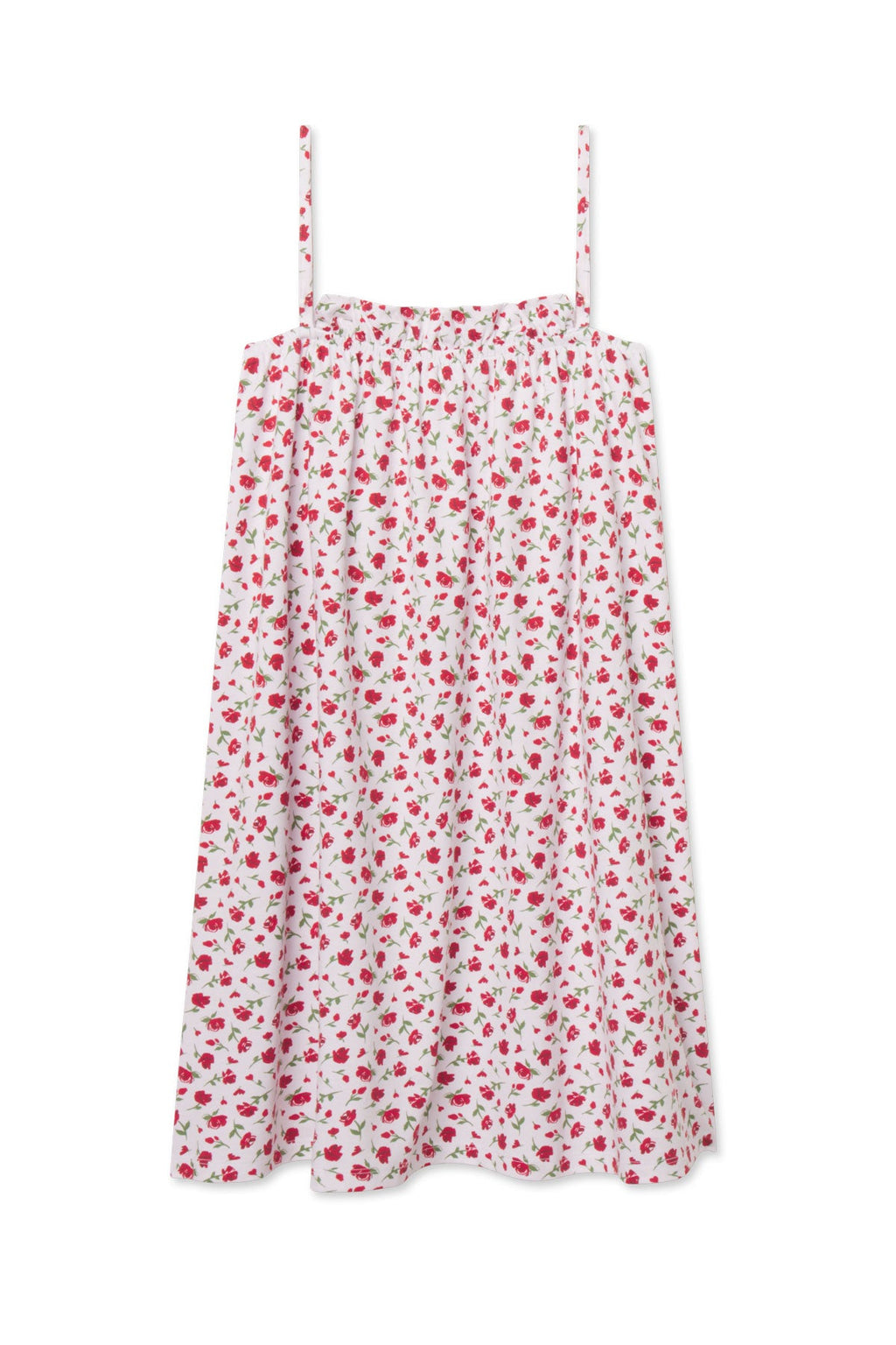 Pima Ruffle Nightgown in Rose Bouquet