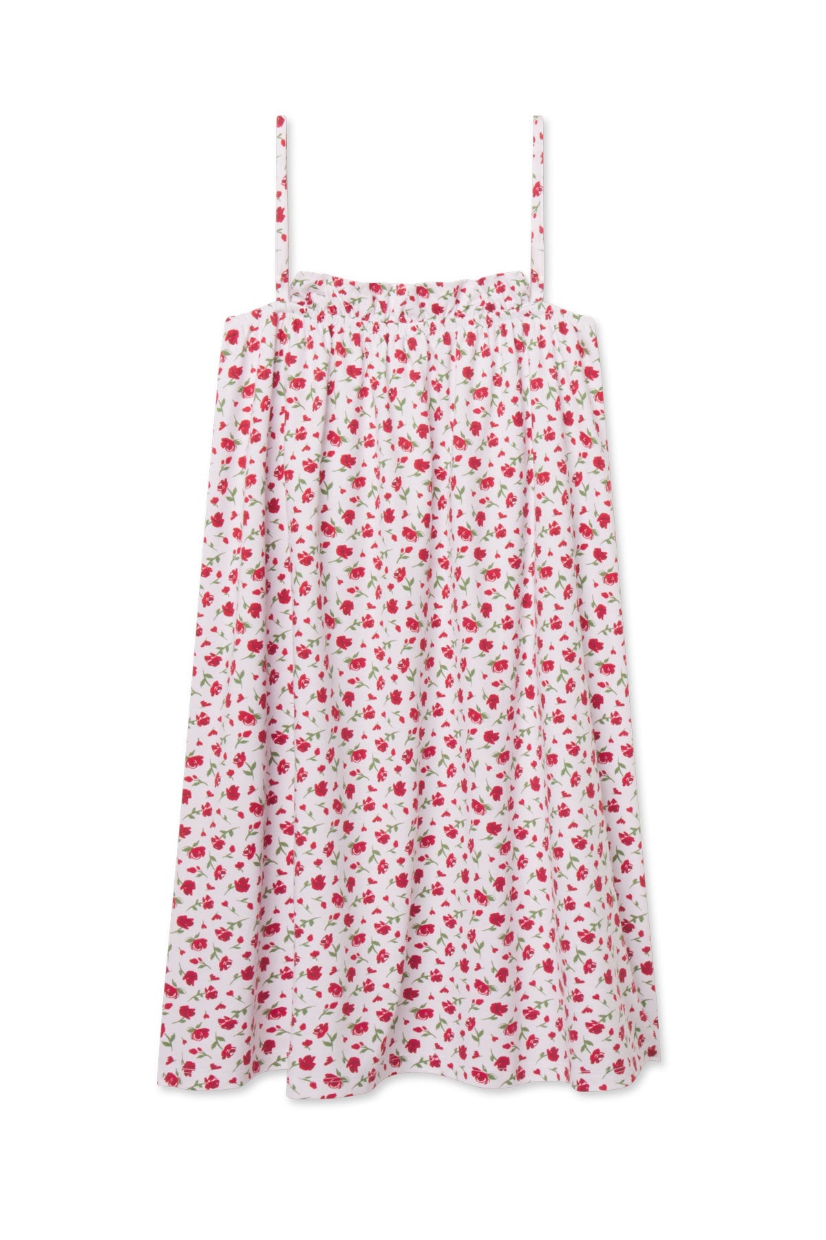 Pima Ruffle Nightgown in Rose Bouquet