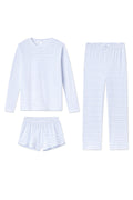 Pima Crew Long Sleeve Bundle in Baltic Blue