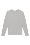 Men's Pima Crewneck Long Sleeve Tee in Heather Gray