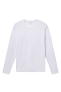 Men's Pima Crewneck Long Sleeve Tee in White