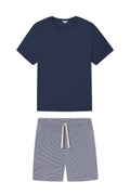 Men's Pima Sleep Shorts Set in True Navy