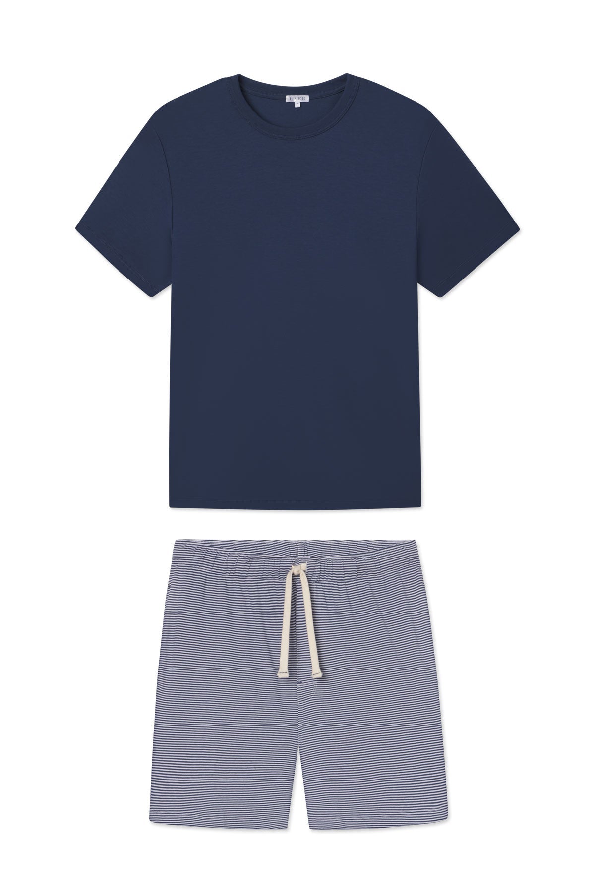 Men's Pima Sleep Shorts Set in True Navy