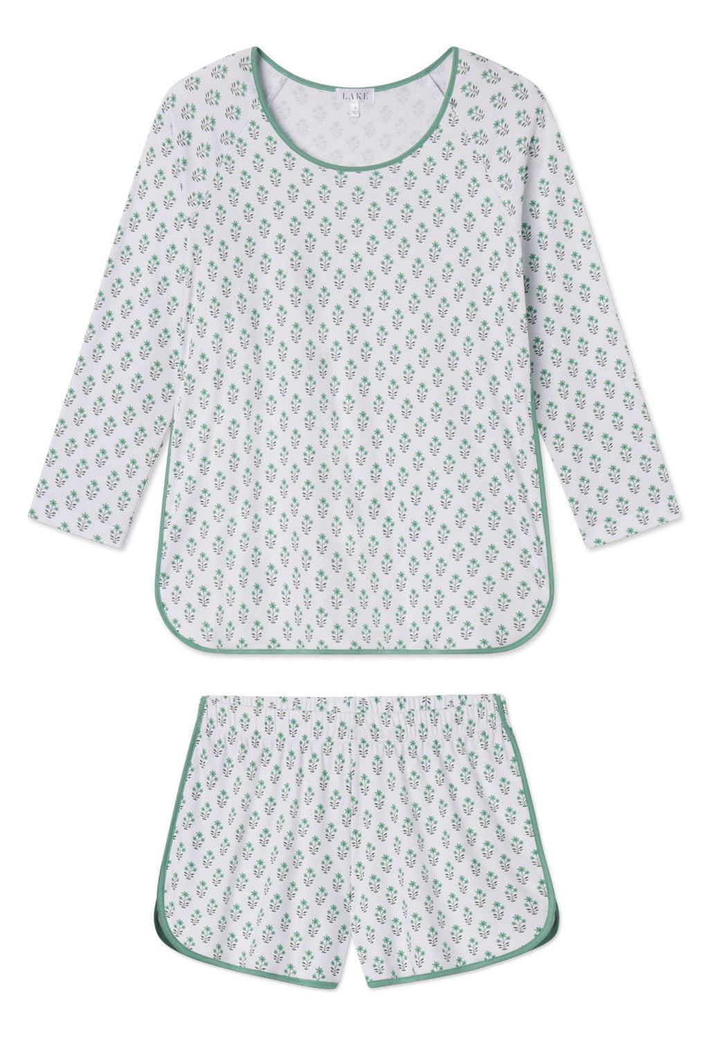 Pima Long-Short Set in Boxwood Posy