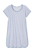 Pima Nightgown in Serene Blue Posy