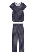 Pima Short-Long Set in English Navy Posy