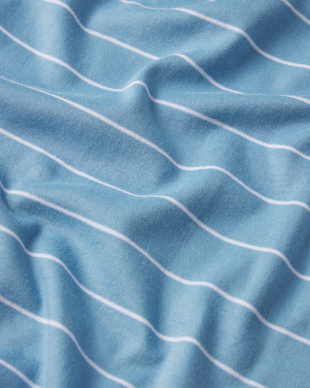 Pima Ruffle Pants Set in Serene Blue Boating Stripe