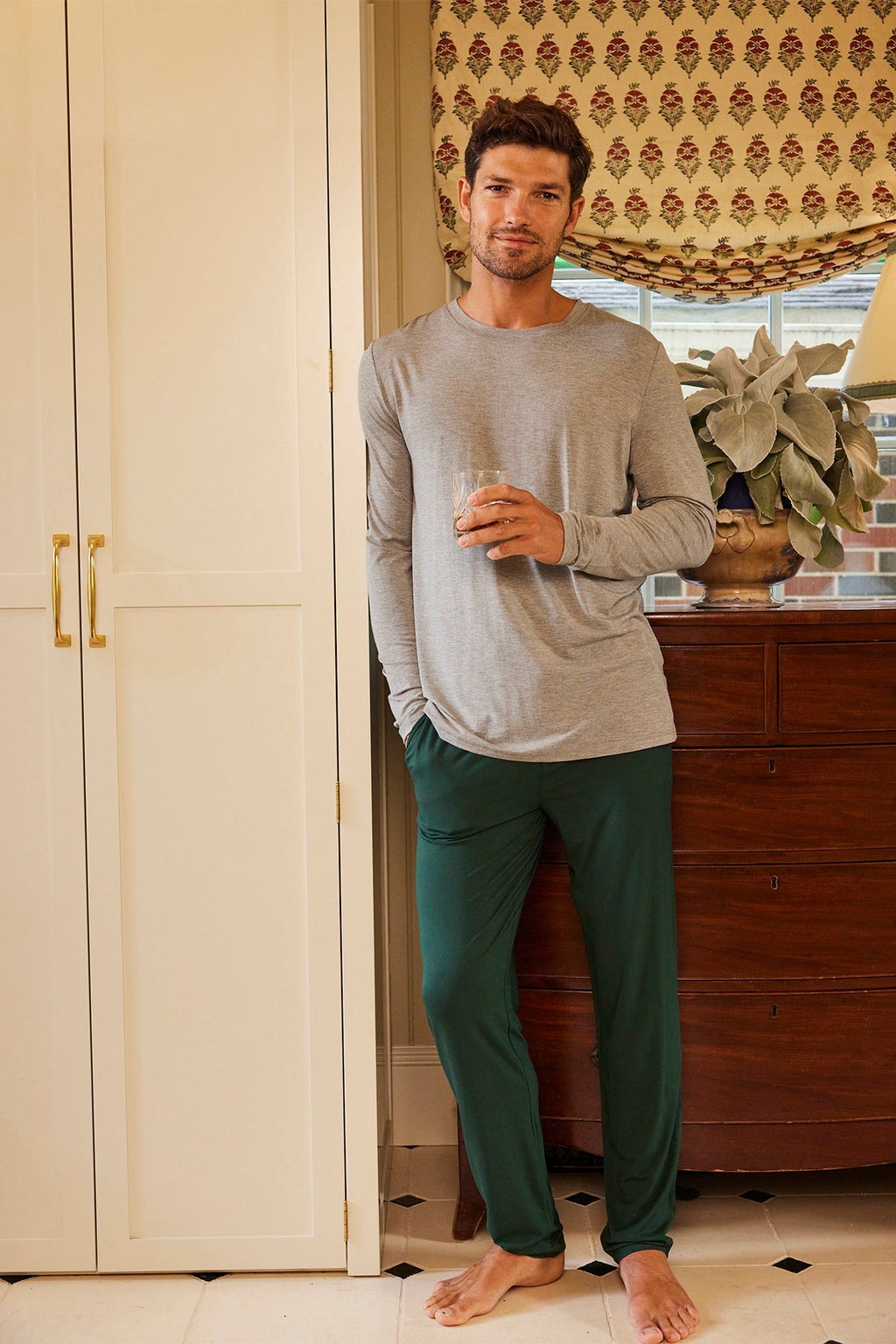 Men's Bamboo Lounge Pants in Conifer