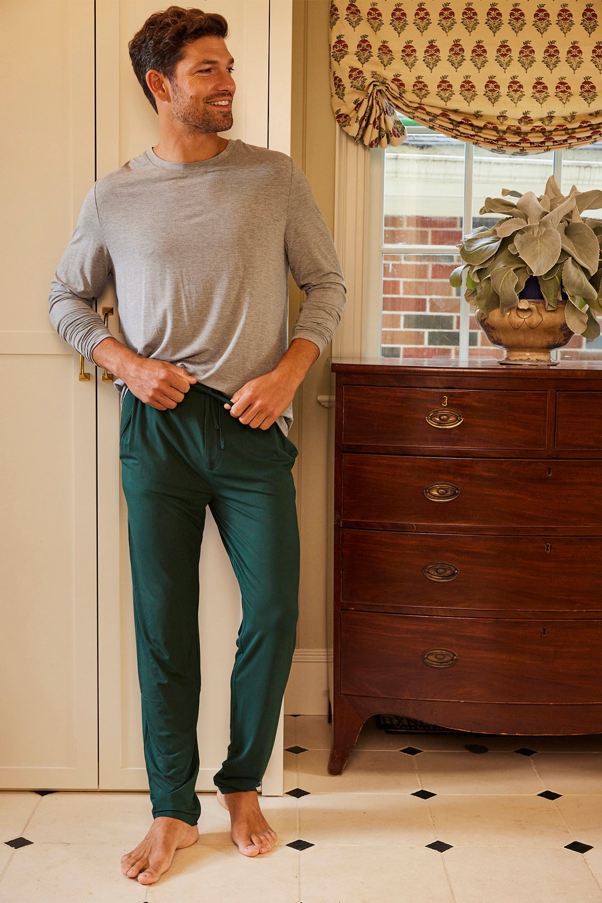 Men's Bamboo Lounge Pants in Conifer