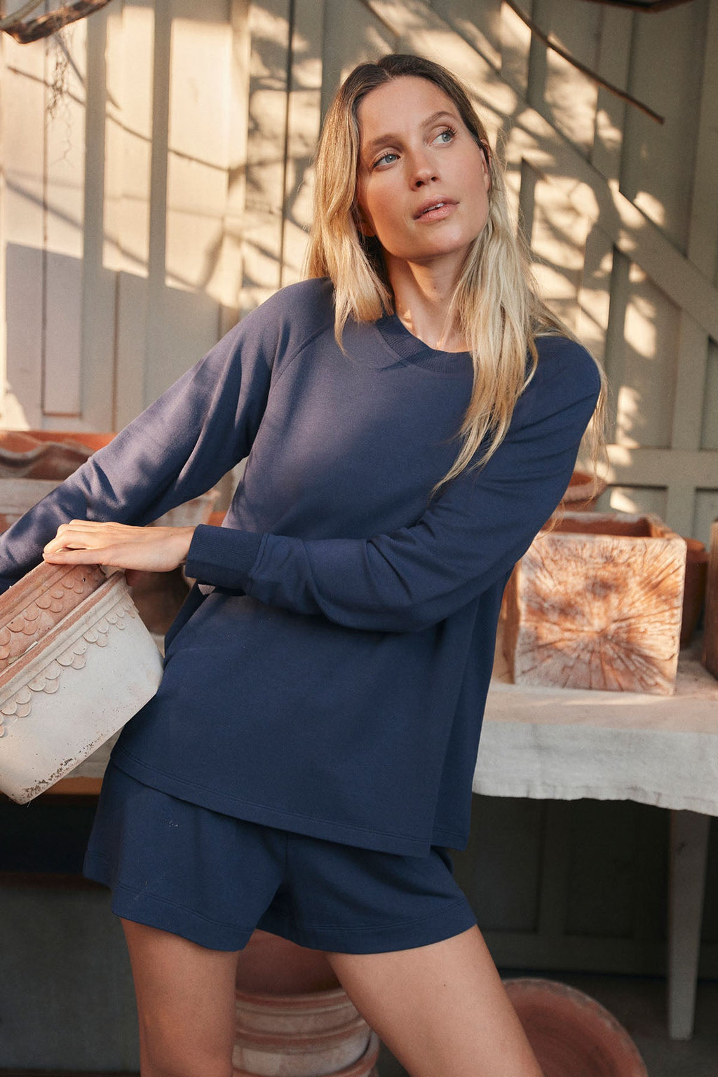 Relax Shorts Set in English Navy