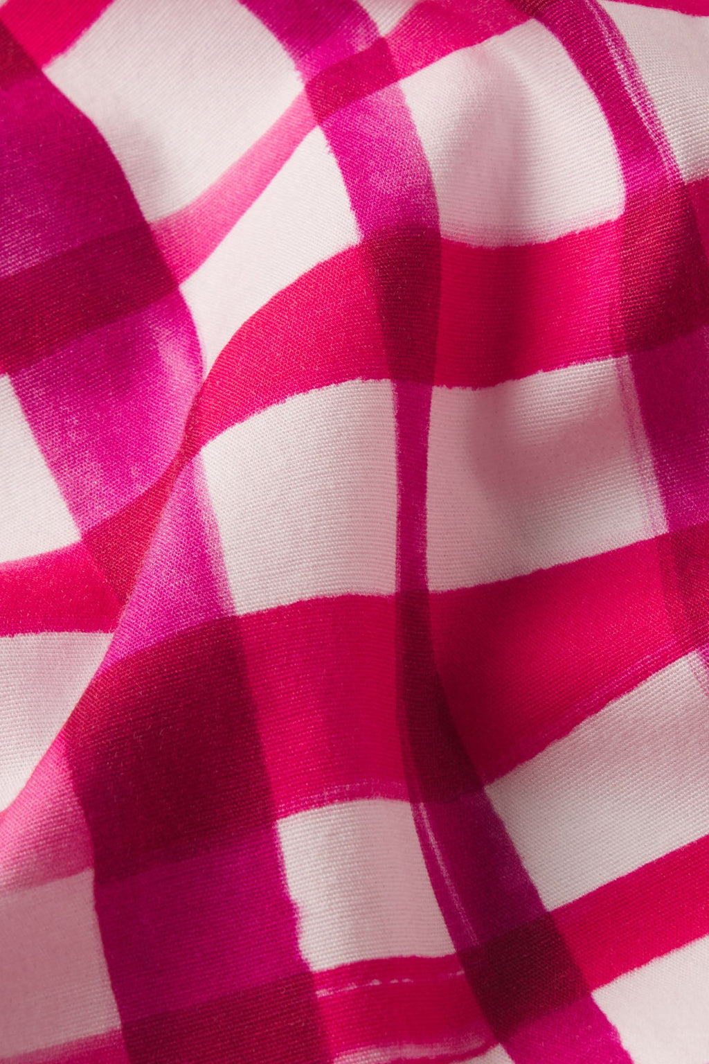 Terrace Skirt Set in Magenta Painterly Gingham