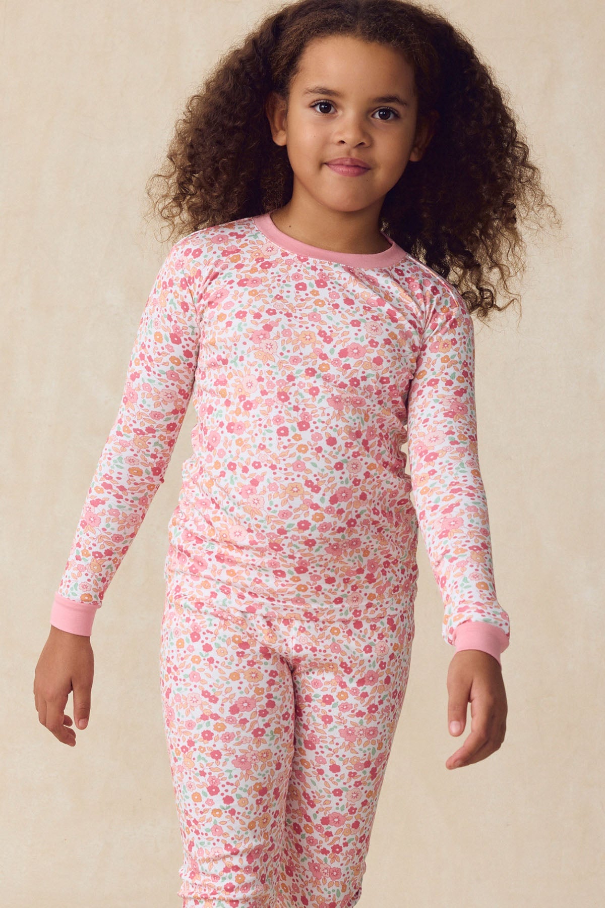Kids Long-Long Set in Rosewater Vivian Floral