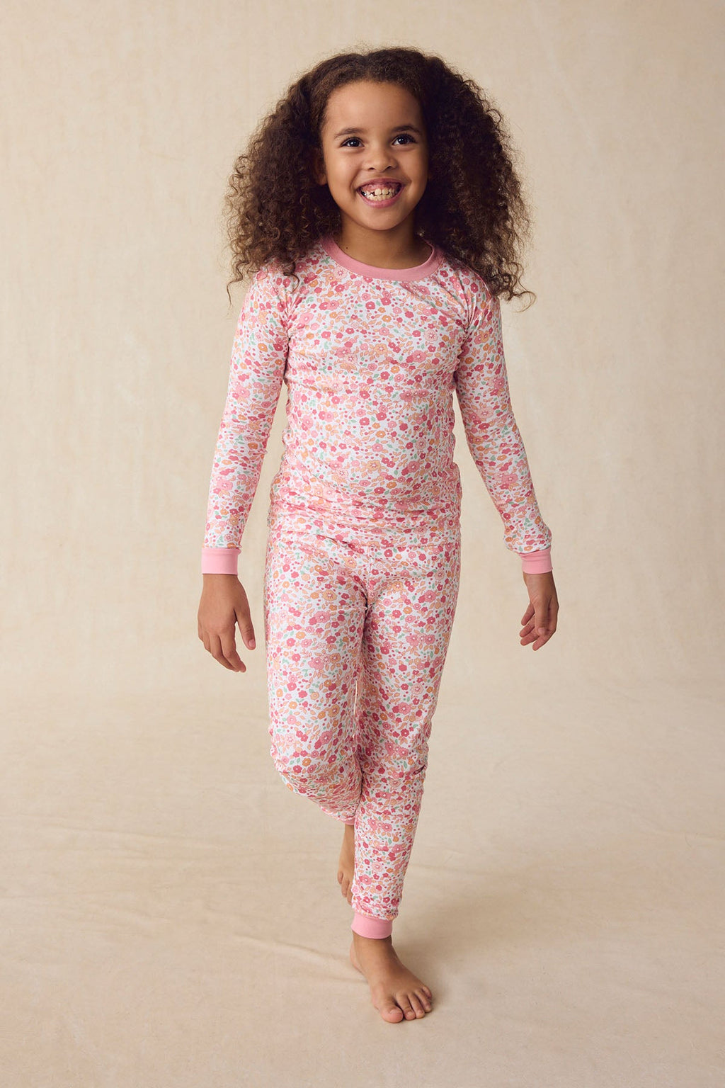 Kids Long-Long Set in Rosewater Vivian Floral