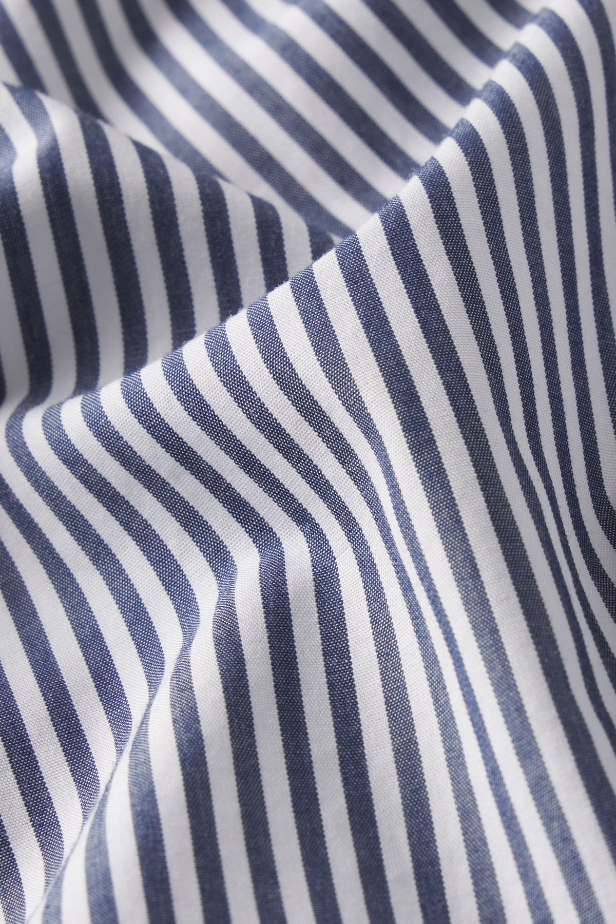 Poplin Piped Long-Long Set in English Navy Riviera Stripe