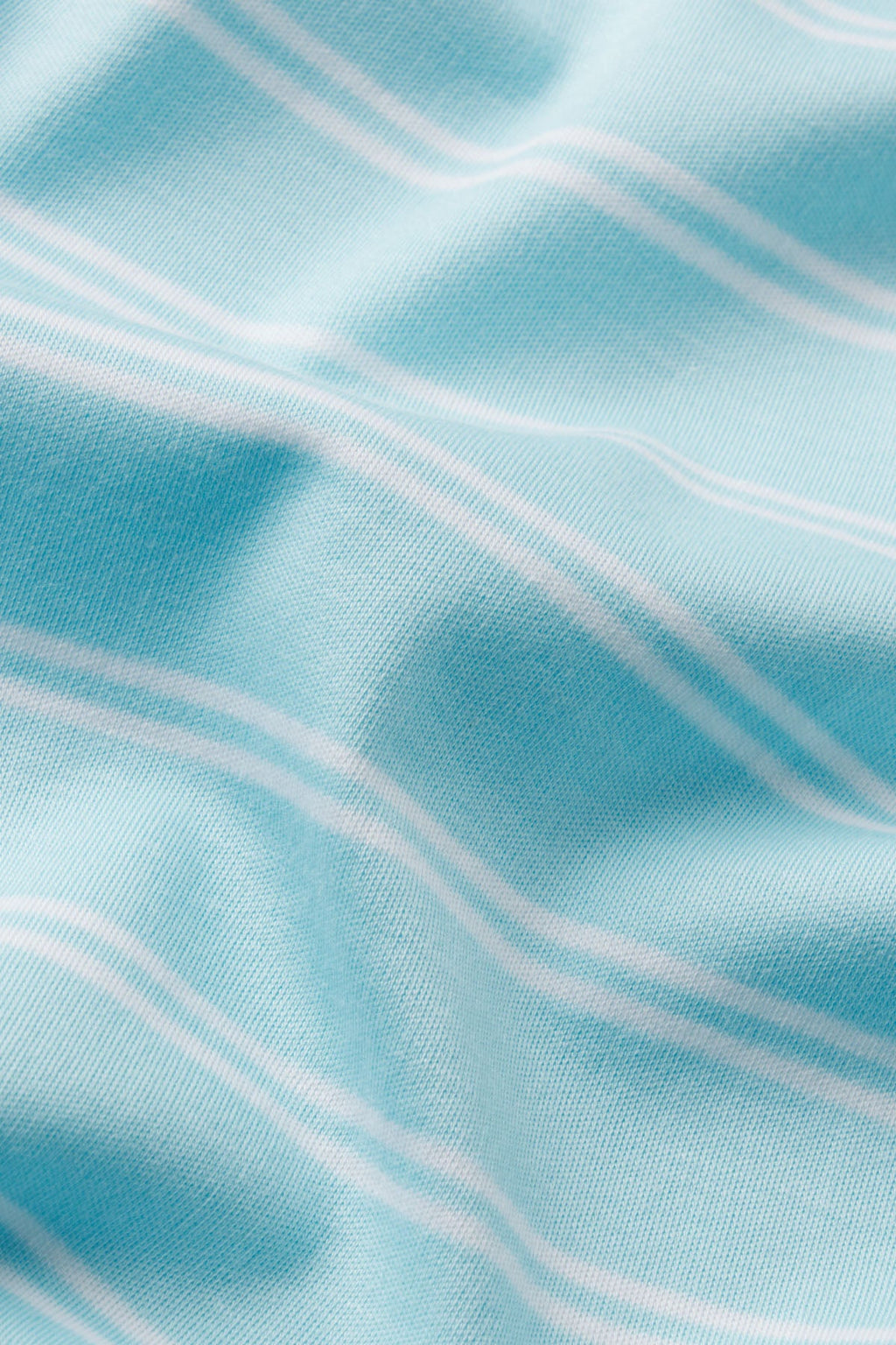 Pima Ruffle Nightgown in Salt Spray Tidal Stripe