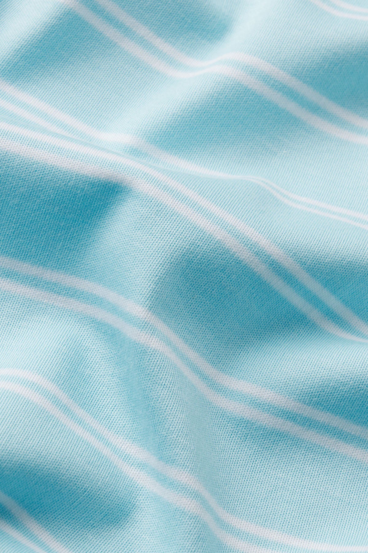 Pima Ruffle Nightgown in Salt Spray Tidal Stripe