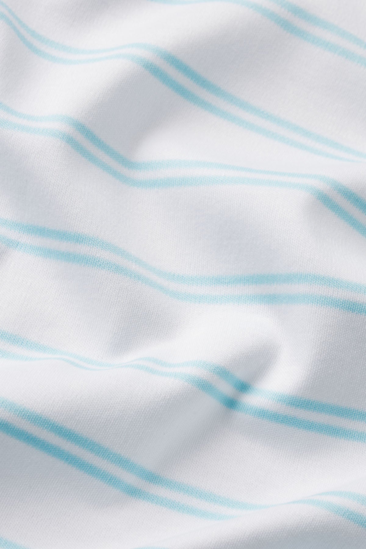 Pima Crew Long-Short Set in Salt Spray Tidal Stripe