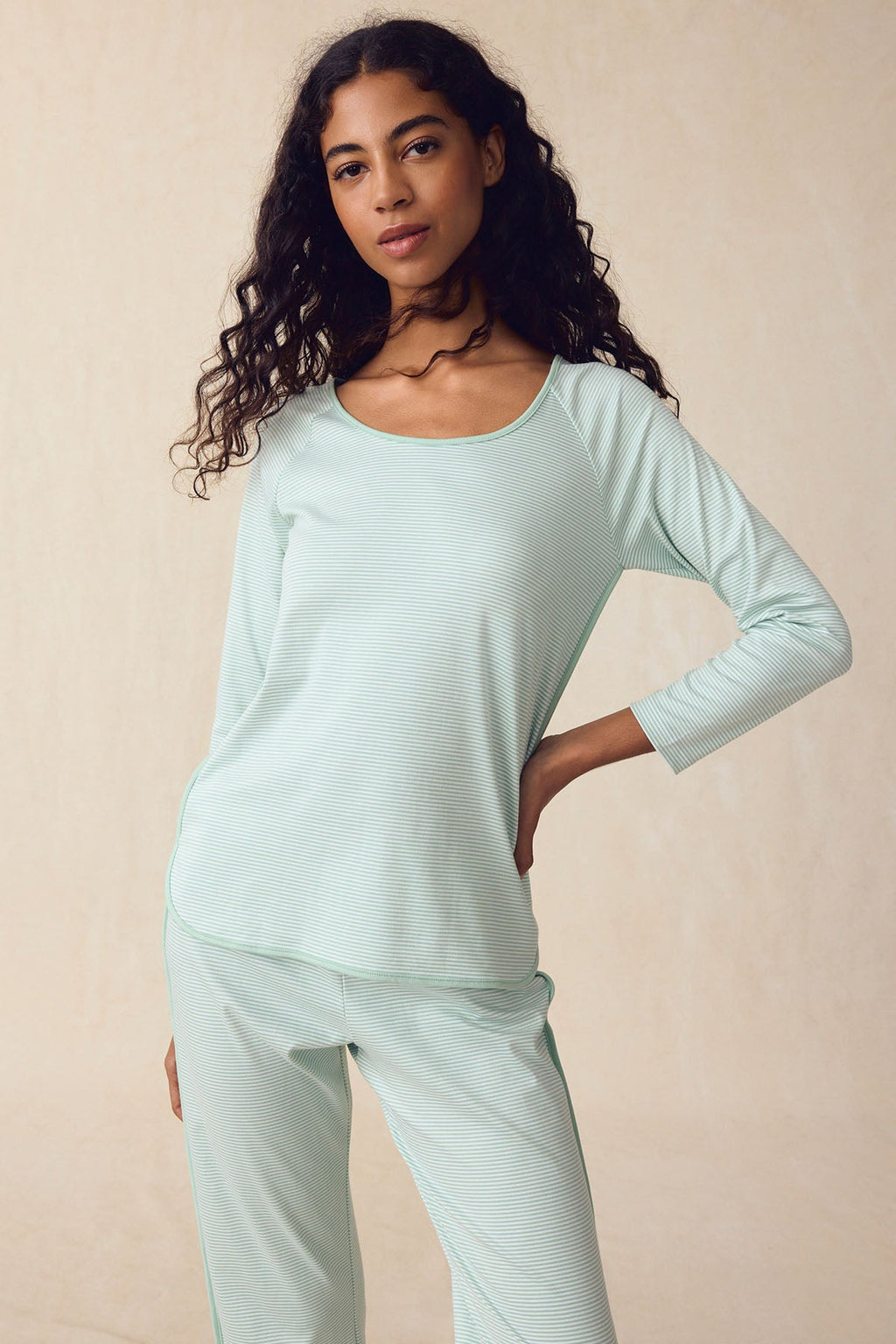 Pima Long-Long Set in Parisian Green