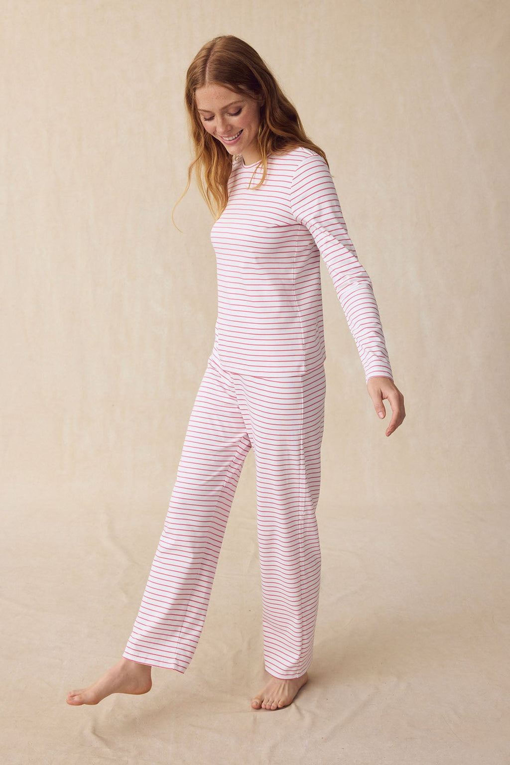 Pima Crew Long Sleeve Bundle in Winterberry Rowing Stripe