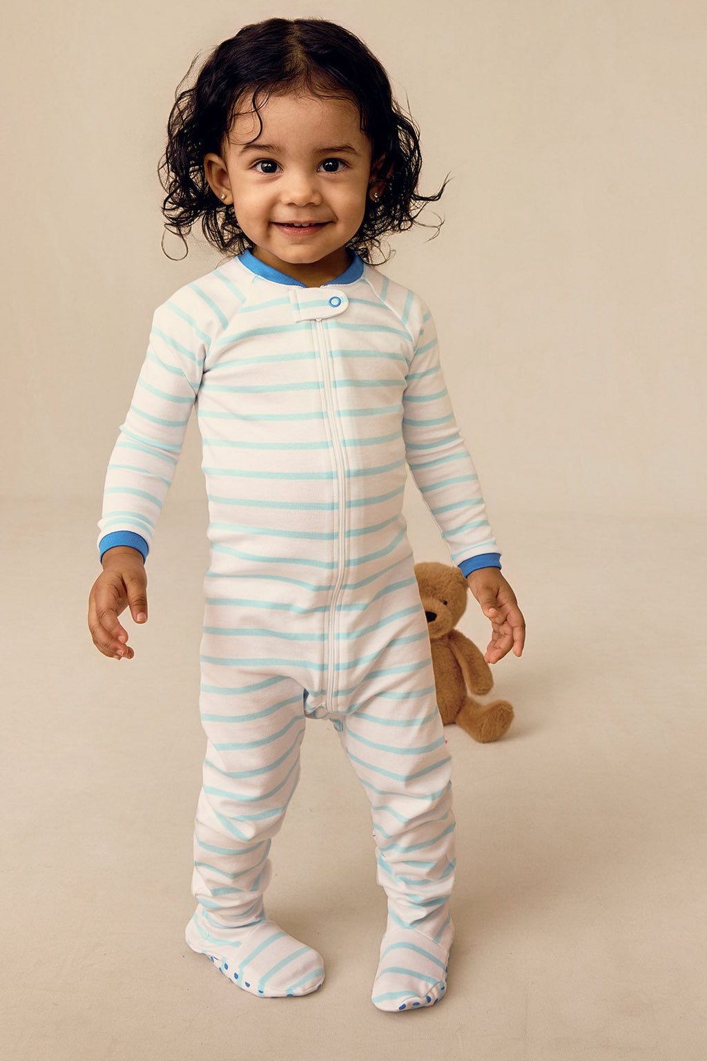 Baby Sleeper in Salt Spray Anchor Stripe