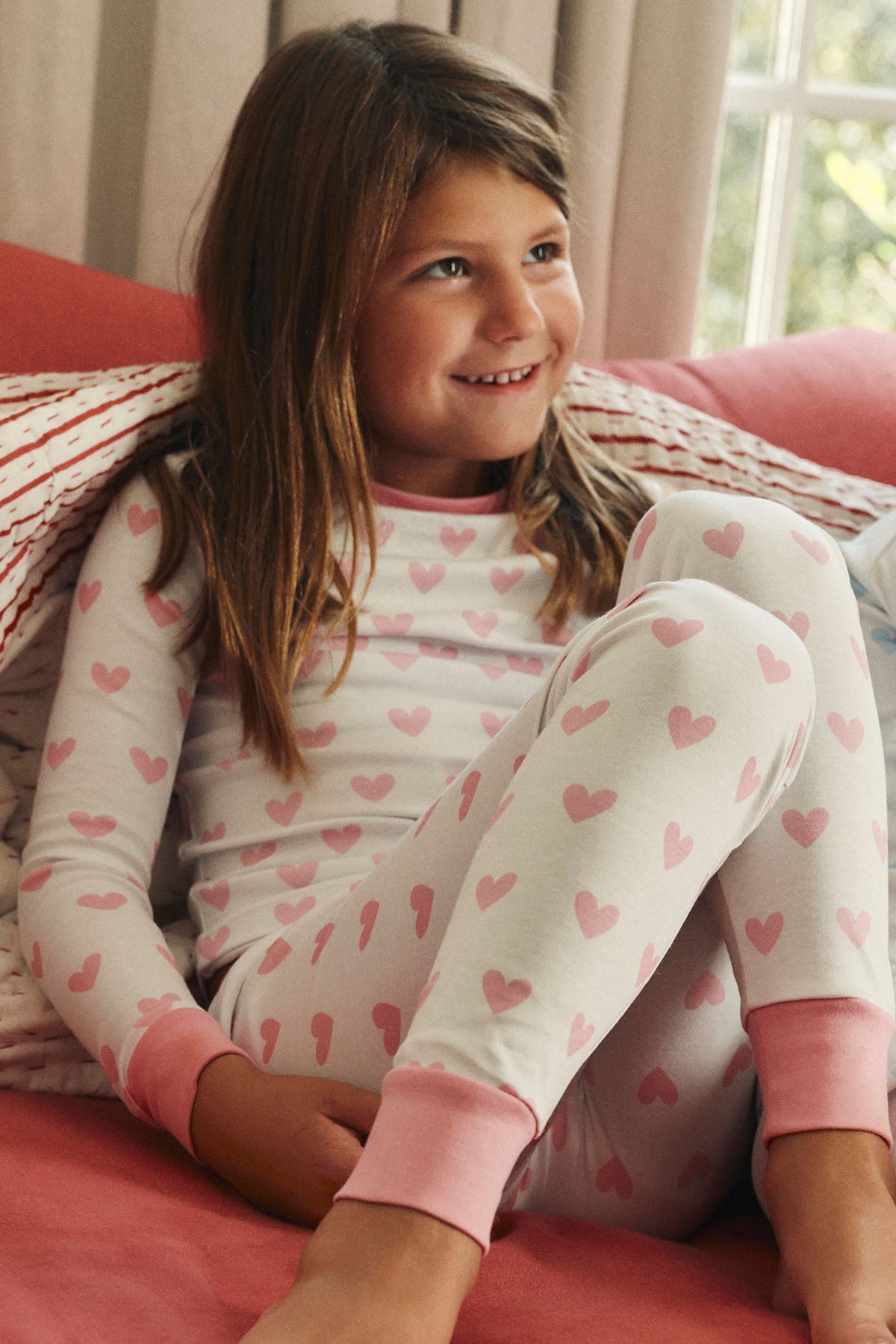 Kids Long-Long Set in Darling Pink Heart