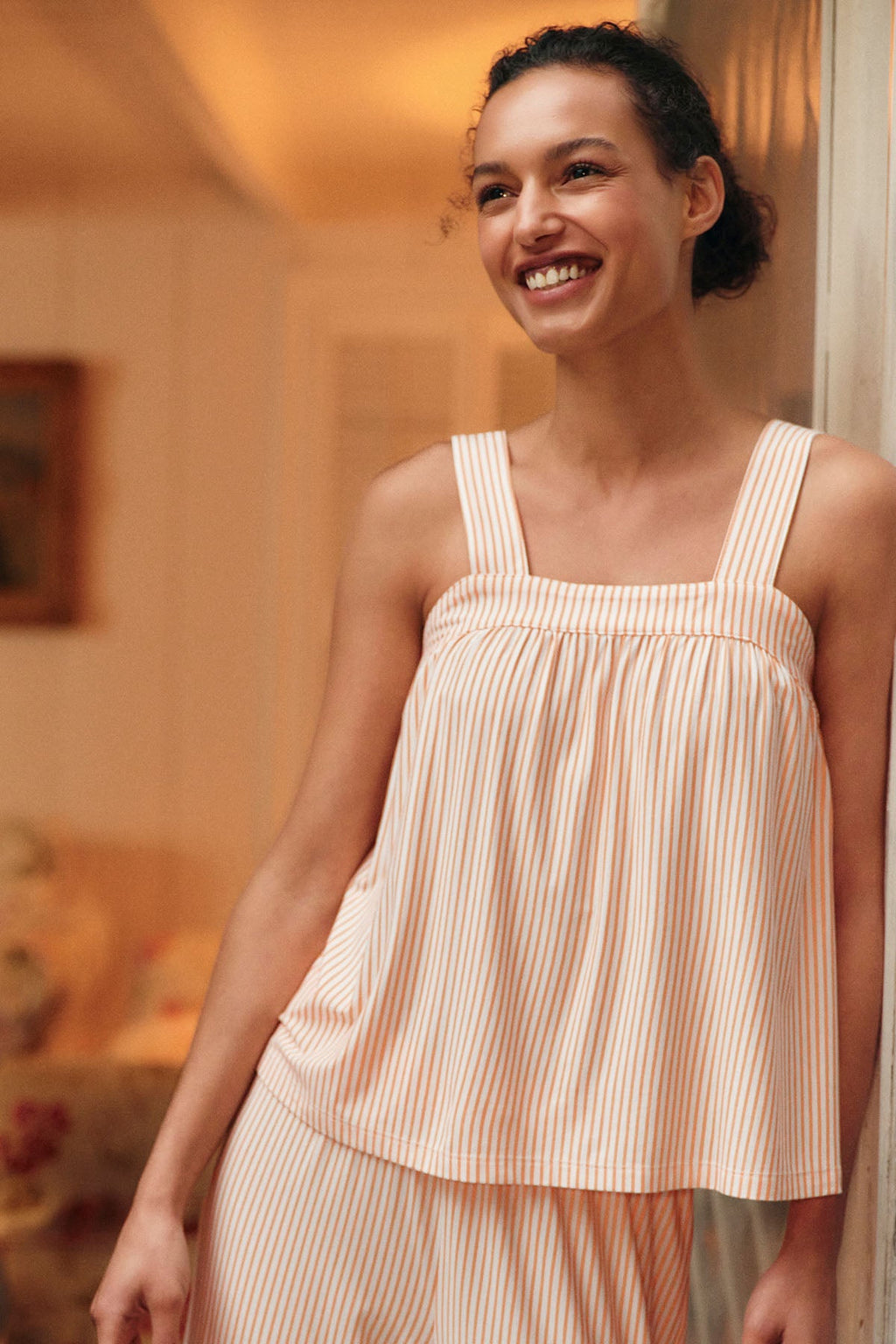 DreamModal® Daydream Pants Set in Marigold Pencil Stripe
