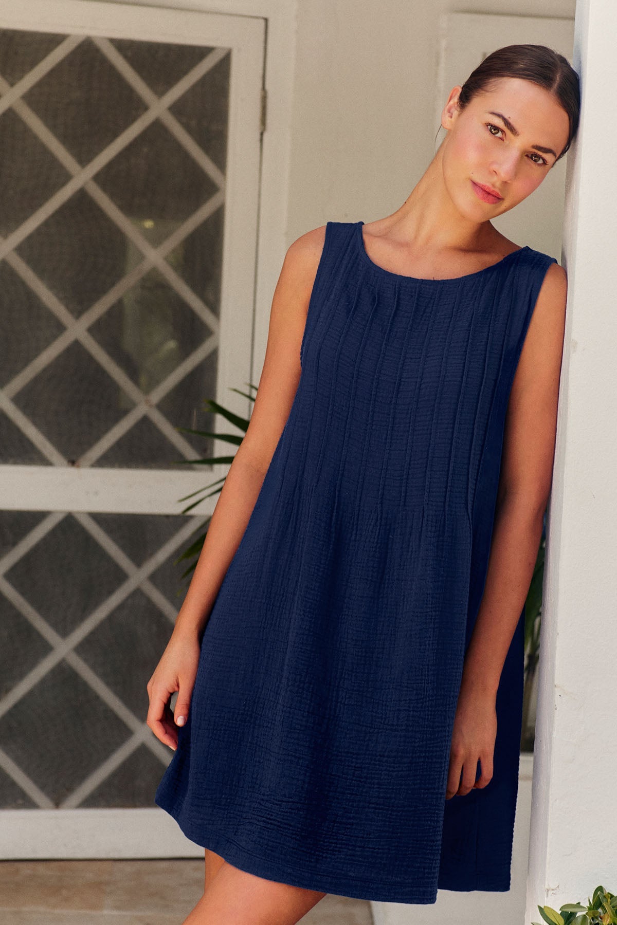 Monaco Nightgown in Blue Depths Gauze