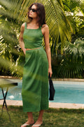 Flute Skirt Set in Palm