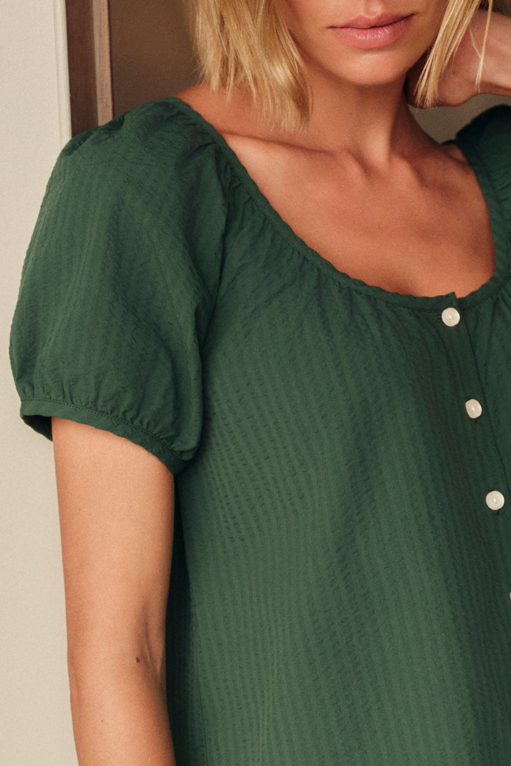 Charlie Nightgown in Eden Seersucker
