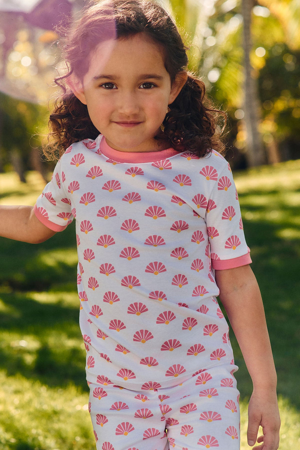 Kids Shorts Set in Gelato Scallop Shell