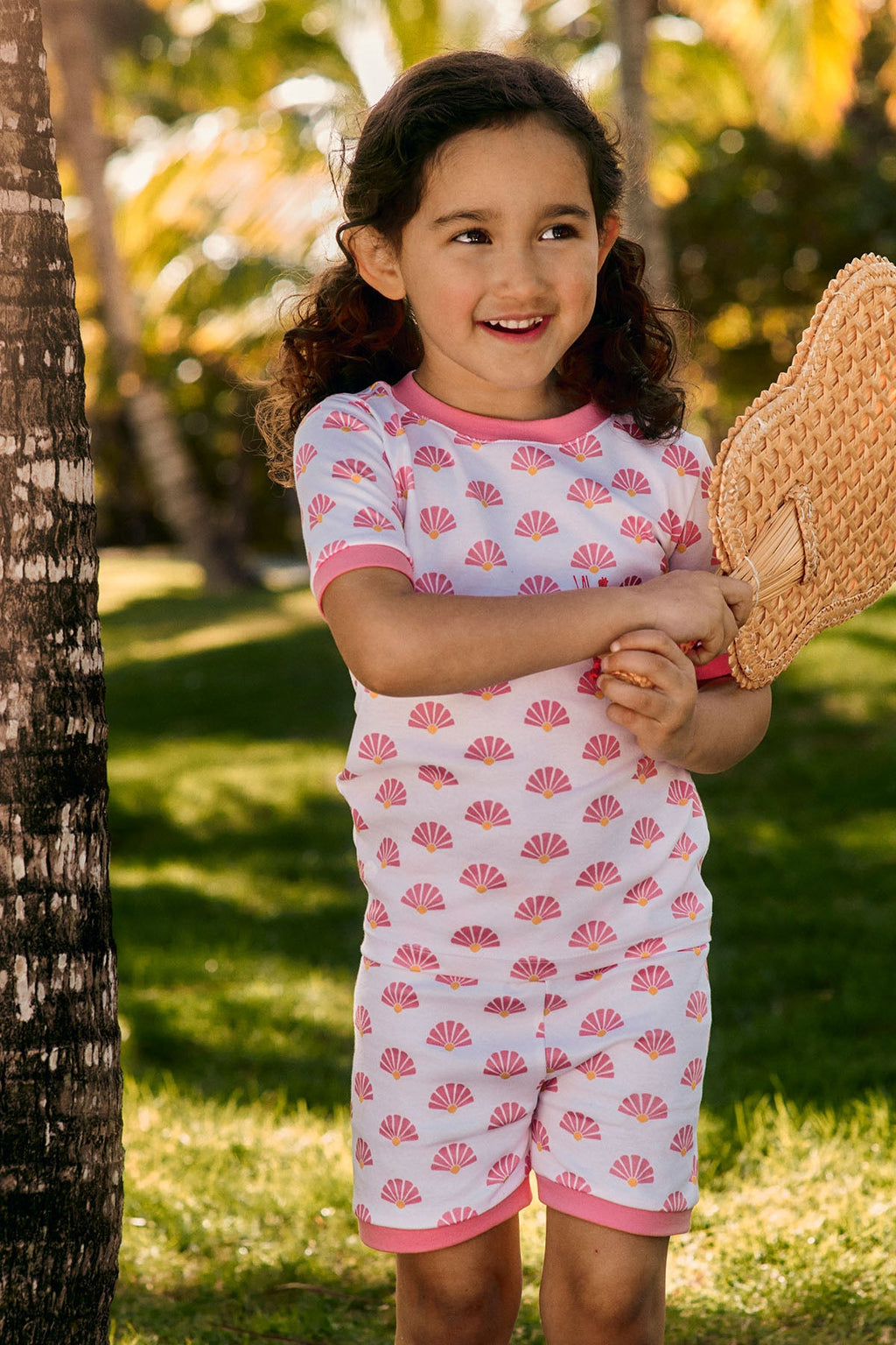 Kids Shorts Set in Gelato Scallop Shell