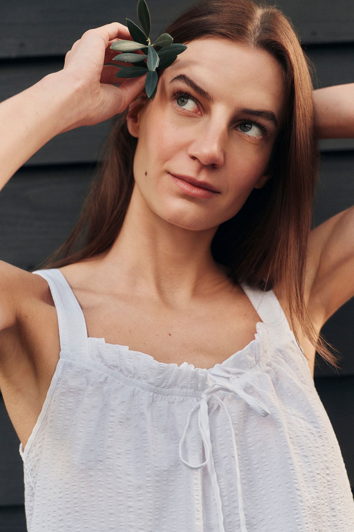 Alice Shorts Set in White Seersucker