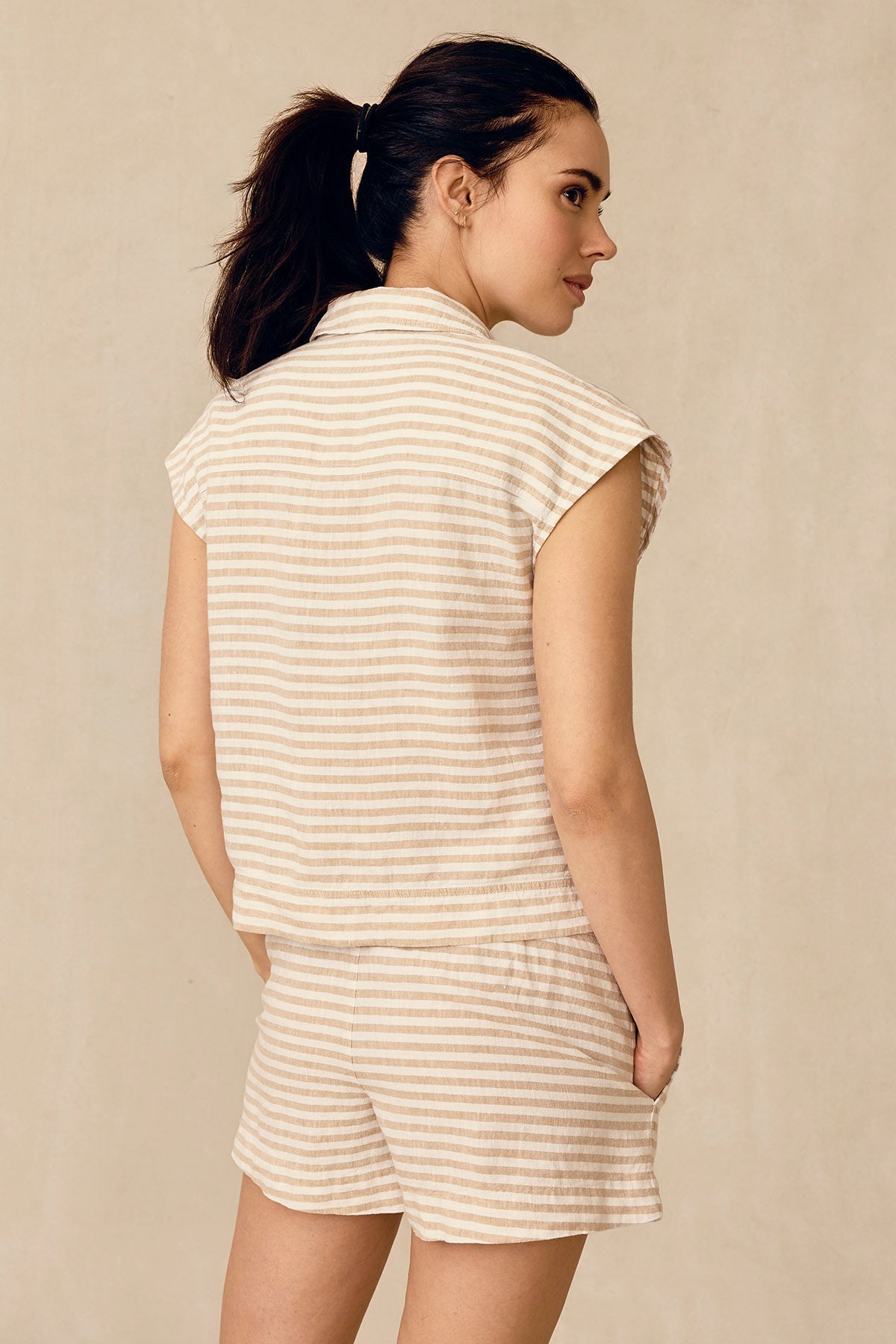 Cruise Short Set in Sandstone Amalfi Stripe